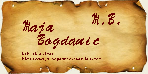 Maja Bogdanić vizit kartica